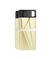 Samsung Galaxy Z Flip 3 3D Standart 2 in 1 Kamera Koruyucu (Gold)