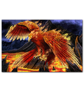 Cakapuzzle Fantezi Hayvanlar Anka Kuşu Sanatsal Görsel Puzzle Yapboz MDF (Ahşap) (255 Parça)