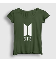 Presmono Kadın Sarı Doors Bts T-Shirt 21993tt (Haki)