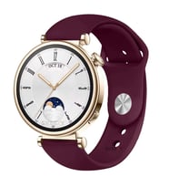 Sneezy Huawei Watch GT4 41mm İle Uyumlu 18mm PureLux Soft Silikon Kordon (Koyu Mor)