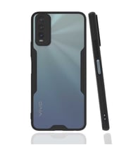 Vivo Y20 Kılıf Zore Parfe Kenarları Pastel Renk Silikon Kılıf (Siyah)
