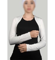 Uzun Kollu Tesettür Bolero (Ekru)