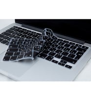 Laptop MacBook Air Pro Klavye Koruyucu 13-15-17inc Arabic UK Baskı A1466 Arapça (Siyah)