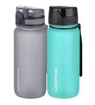 Uzspace 2'li Tritan Matara Seti 650 ml 14 Farklı Renk Seçeneği FiftyFifty (Gri-Buz)