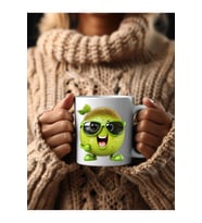 Meyve Emoji Şeklinde 3 Boyutlu Tasarım Seramik Kupa Mug - Hediyelik Kupa Bardak (05)