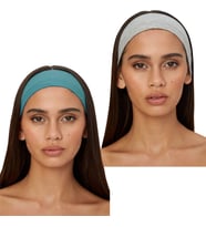 2'li Spor Kadın Erkek Saç Bantları Seti, Elastik Kaymaz İnce Ter Emici Esnek Genç Saç Bandı Bandana, Kadın Makyaj Yüz Yıkama Koşu Dans Fitness Yoga Pilates Bisiklet İçin Saç Bandı Taç, Kadın&Erkek Pamuk Atletik Egzersiz Ter Bandı Düz Renk Kafa Bandı (Açık