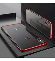 Xiaomi Redmi Note 5 Pro Kılıf Dört Köşeli Lazer Silikon Kılıf (Kırmızı)