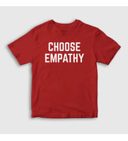 Presmono Unisex Çocuk Beyaz Choose Empathy Selena Gomez T-Shirt 319998tt (Kırmızı)