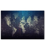 Cakapuzzle Dünya Haritası ve Yağmur Damlaları  Puzzle Yapboz MDF (Ahşap) (255 Parça)