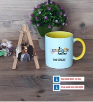 Veteriner Hekim Kupa Bardak Beyaz ve Fotoğraflı Ahşap Anahtarlık Hediye (Model 7)