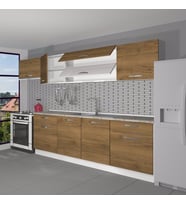 Decoraktiv Prestij 280 MDF Hazır Mutfak Dolabı - Tezgah Dahil - Parlak Beyaz (PERA MODA)
