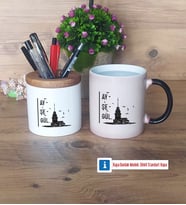 Kız Kulesi Kalemlik, Kupa Bardak T Kişiye Özel HediyeArkadaşa Hediye (Model 3)