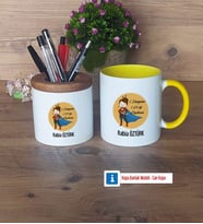 Öğretmenler Günü Hediyesi Kalemlik, Kupa Bardak T Kişiye Özel Hediye (Model 10)