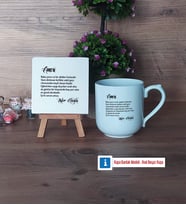 Amcaya Hediye Dekoratif Taş, Kupa Bardak Kırmızı Hediye (Model 4)