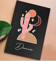 BK Gift Kişiye Özel İsimli Sert Kapaklı Siyah Defter, Arkadaşa Hediye, Yeni İş Hediyesi, Anı Defteri, Doğum Günü Hediyesi (Model 12)