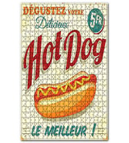 Cakapuzzle Nefis Hot Dog Afişli Görseli Puzzle Yapboz MDF (Ahşap) (500 Parça)