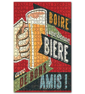 Cakapuzzle Biraz İçmeye Davet Afişi Görseli Puzzle Yapboz MDF (Ahşap) (255 Parça)