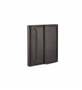 Organizer Ajanda Kılıflı Tarihsiz Kareli 160 Yaprak 17x24 Defterli Mıknatıs Kapaklı Rainbow Vegan 22x26 cm (Siyah)