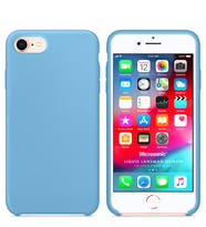 Microsonic Apple iPhone SE 2020 Kılıf Liquid Lansman Silikon (Mavi)