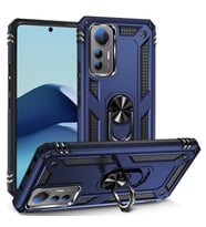Xiaomi Mi 12 Lite Kılıf Zore Vega Yüzüklü Standlı Zırh Kılıf (Mavi)