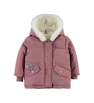 Civil Baby Kız Bebek Kapüşonlu Mont 6-18 Ay Haki (Pudra)