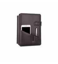 2K 2026 YENİ YIL Organizer Ajanda Telefon Kılıflı 15x21 4 Delikli Tarihli Çizgili Blok 4 Halkalı Rainbow Vegan 20x26 cm (Siyah)