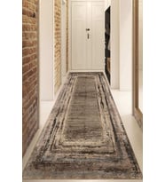 Dijital Baskılı Kaymaz Taban Yıkanabilir Modern Yolluk Ve Koridor Halısı NDU-HT-966 (Çok Renkli)