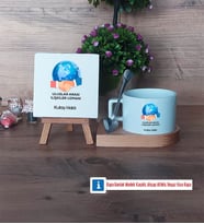 Uluslararası İlişkiler Uzmanı Dekoratif Taş, Kupa Bardak Kırmızı Hediye (Model 7)