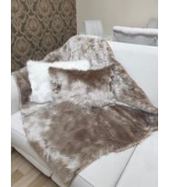 YILMAZHOME Peluş Koltuk Şalı ( 90x150 Ölçü) (Sütlü Kahve)