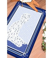 EVDEYA Dijital Baskılı Namaz Kılan İnsan Figürlü Namazlık Seccade 70x130, SECCADE-38-GRİ, (Mavi)