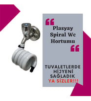 Plasyay Spiral Wc Hortumu 97Cm (Beyaz)