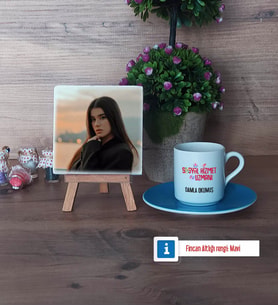 Sosyal Hizmet Uzmanı Fotoğraflı Dekoratif Taş, Ahşap Altlıklı Türk Kahvesi Fincanı Hediye (Model 5)