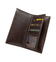 Hakiki Deri Çeklik & Pasaportluk Büyük Boy Uniseks Cüzdan Çok Teferruatlı İç Tasarım Kaliteli Malzeme Mükemmel İşçilik Narin Doku (Kahverengi)