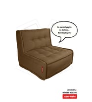 Xpermate Zen Sırtlı Minder Koltuk İskandinav Tarzı Ergonomik Yer Koltuğu Sırtlıklı Oturma Minderi 80X60 (Kahverengi)
