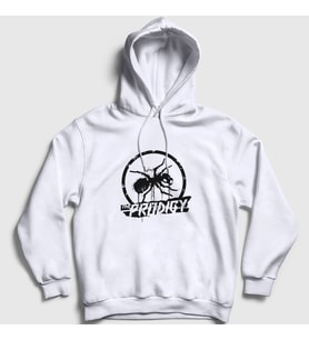 Presmono Unisex Beyaz Logo Ant Prodigy Kapüşonlu Sweatshirt 431573tt (Beyaz)