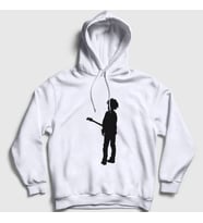 Presmono Unisex Beyaz Guitar Robert Smith The Cure Kapüşonlu Sweatshirt 453023tt (Beyaz)