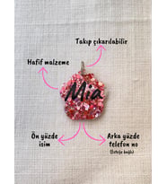 Pati Şeklinde Kedi/ Köpek- İsimliği/ Künyesi (Koyu Gül Kurusu)