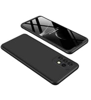Samsung Galaxy A32 4G Kılıf 3 Parça Slim Sert Silikon Kapak AYS (Siyah)