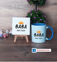 Babalar Günü Hediyesi Dekoratif Taş, Kupa Bardak Kırmızı HediyeBabaya Hediye (Model 3)