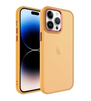 Apple iPhone 14 Pro Kılıf Zore May Arka Yüzey Buzlu Kılıf (Turuncu)
