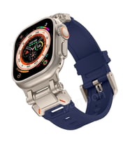 Apple Watch 44mm Titanyum Metal Bağlantı Kitli Silikon Kordon 101 1/2/3/4/5/6/se (Gri)