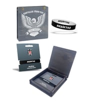 Beşiktaş Orijinal Çift Taraflı Silikon Bileklik Hediyelik Ahşap Kutulu (Siyah - Beyaz)