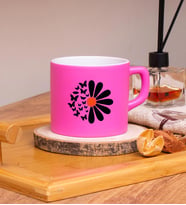 Seraclass Papatya Tasarım Renkli Nescafe Fincanları (Pembe)