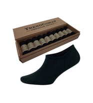 TrendCorap Premium Bambu Kadın Sneaker Görünmez Bilekte Spor Çorap 10 lu Kutu (Siyah)