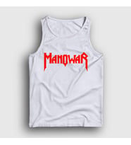Presmono Unisex Sarı Logo Manowar Atlet 63920tt (Beyaz)
