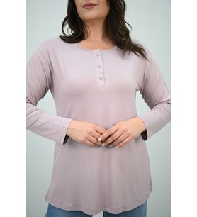 Kadın Düğme Detaylı Büyük Beden Bluz 1376-23 (Pembe)