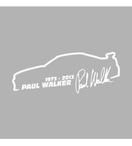 Paul Walker İmza Araba Sticker siyah 20x8 CM (Beyaz)