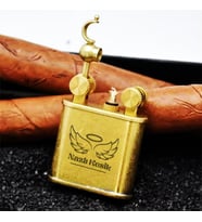 Gazlı Fitilli Çakmak Kişiye Özel İsimli Melek Zorro Çakmak (Gold)