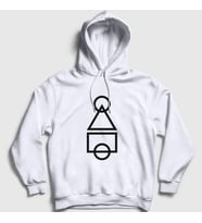 Presmono Unisex Gri The Squid Game Kapüşonlu Sweatshirt 261697tt (Beyaz)