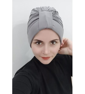 Kadın Çapraz Bone (Gri)